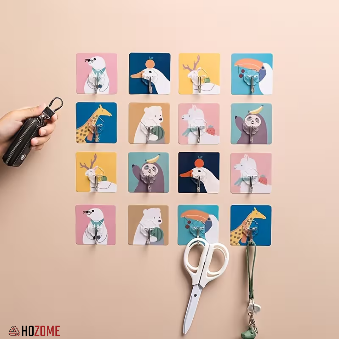 Animal Design Wall Hooks (Self-Adhesive)