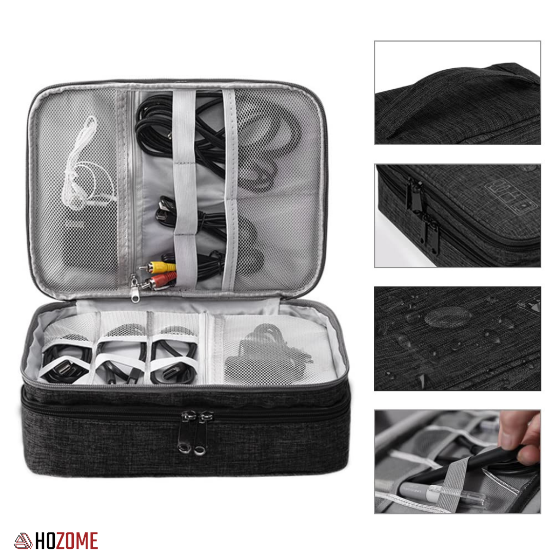 Portable Electronics Organizer Storage Case