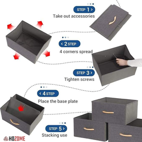 Foldable Fabric Storage Drawer Boxes
