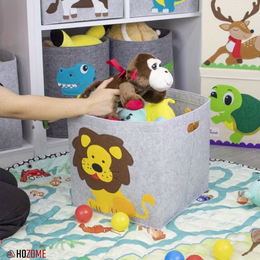 Kids Toy Storage Felt Basket