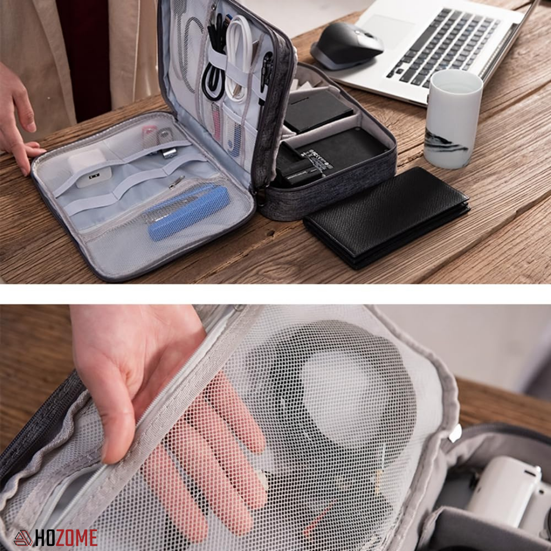 Portable Electronics Organizer Storage Case