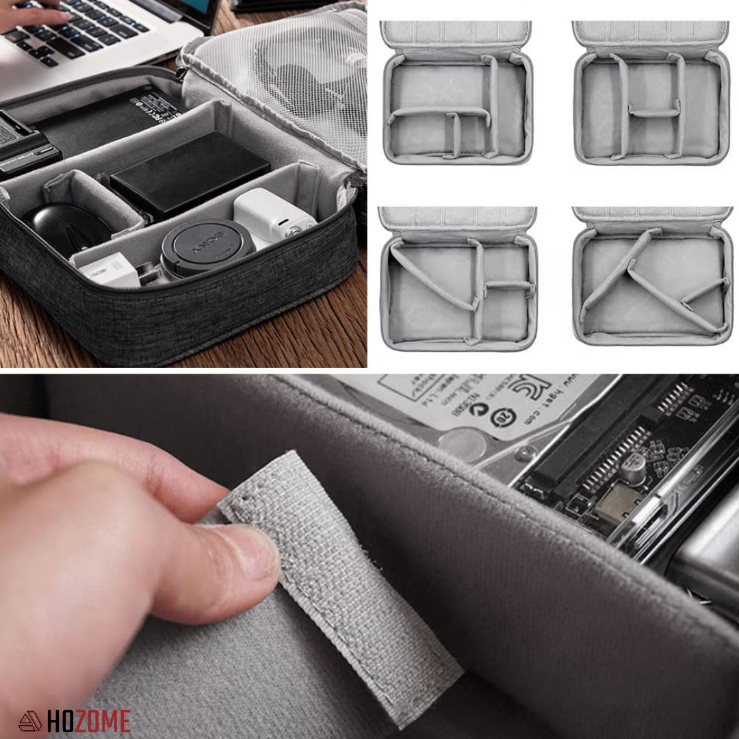 Portable Electronics Organizer Storage Case