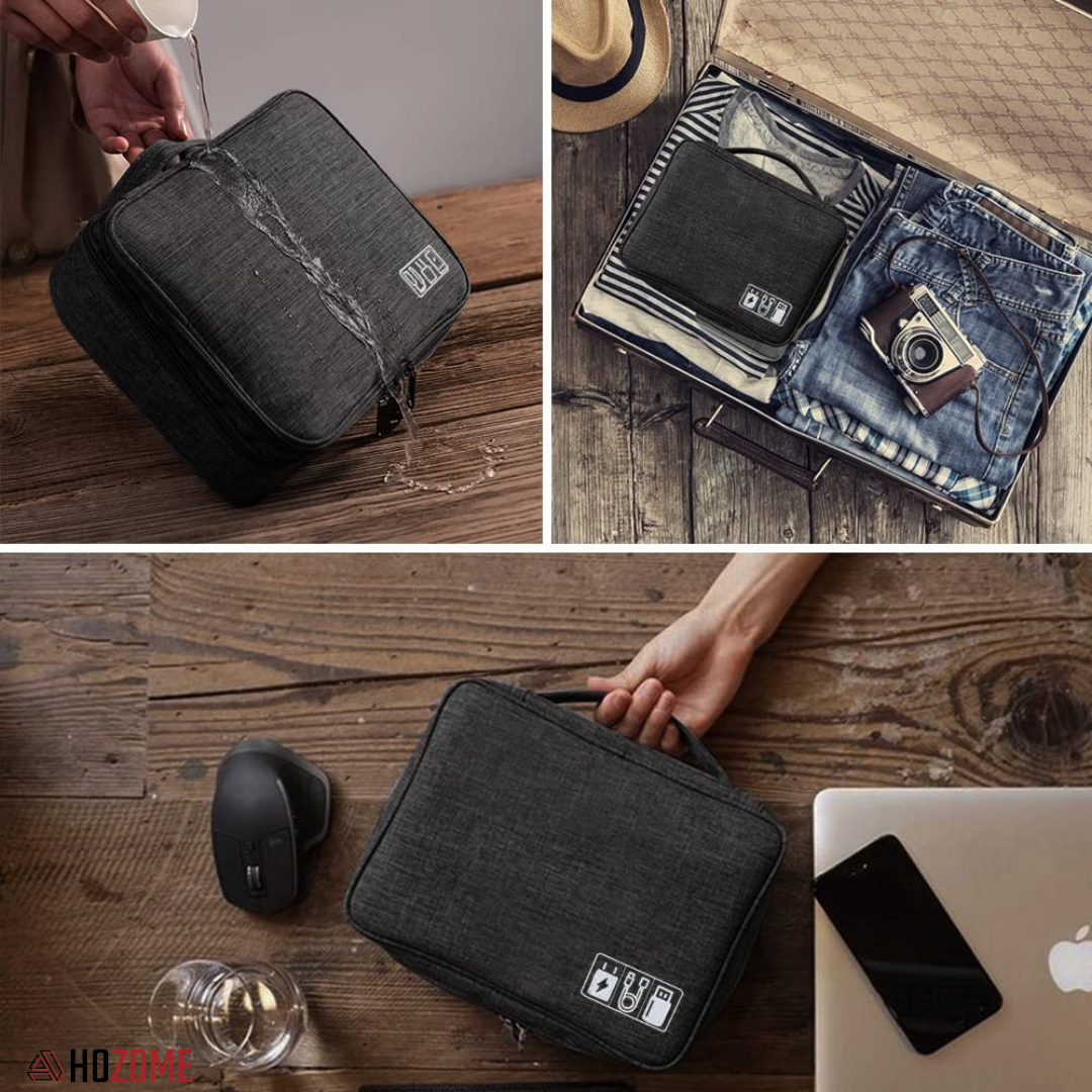 Portable Electronics Organizer Storage Case