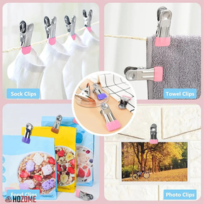 Heavy-Duty Clothes Clips (Rust-Resistant)