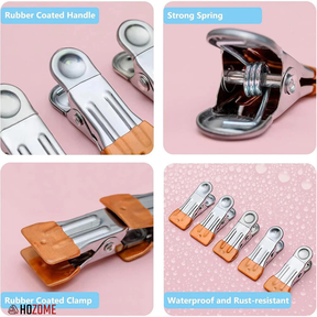 Heavy-Duty Clothes Clips (Rust-Resistant)