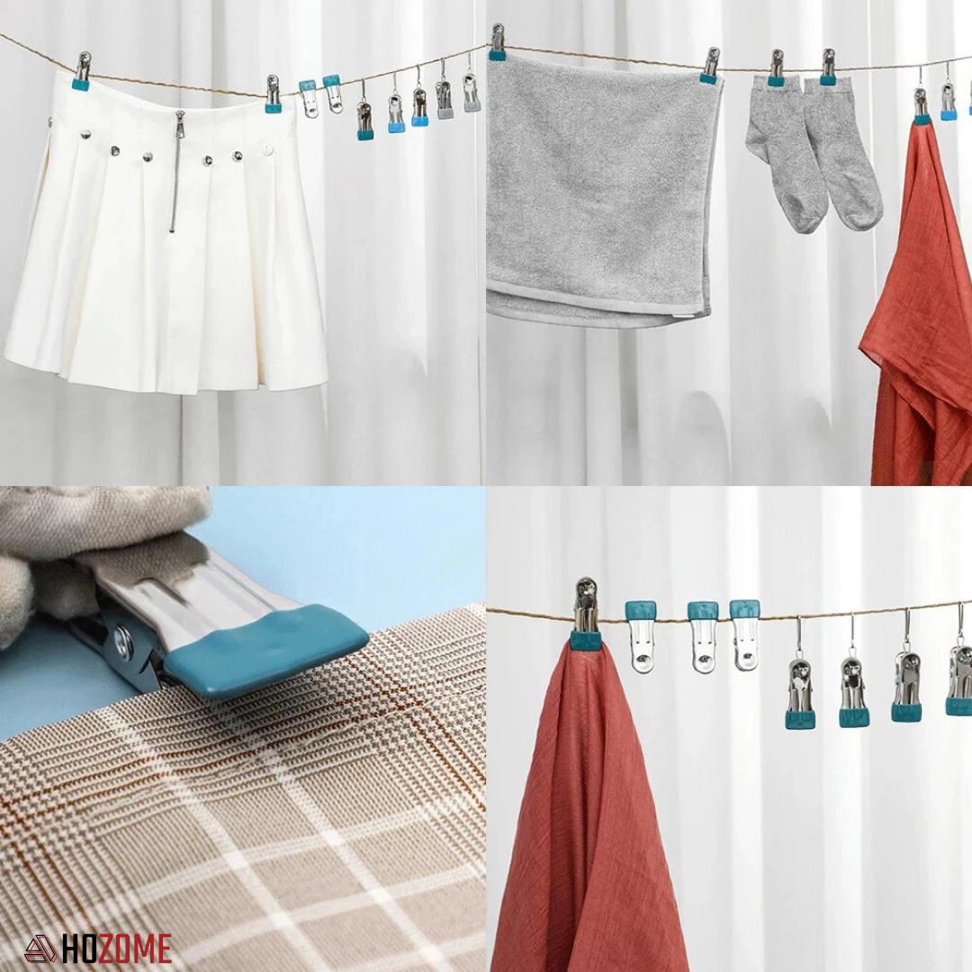 Heavy-Duty Clothes Clips (Rust-Resistant)