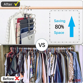 Hozome 5 in 1 Stainless Steel and Covred/Foldable Hangers