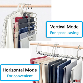 Hozome 5 in 1 Stainless Steel and Covred/Foldable Hangers