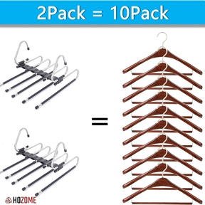 Hozome 5 in 1 Stainless Steel and Covred/Foldable Hangers