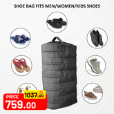 Space-Saving Hanging Shoe Storage Bag