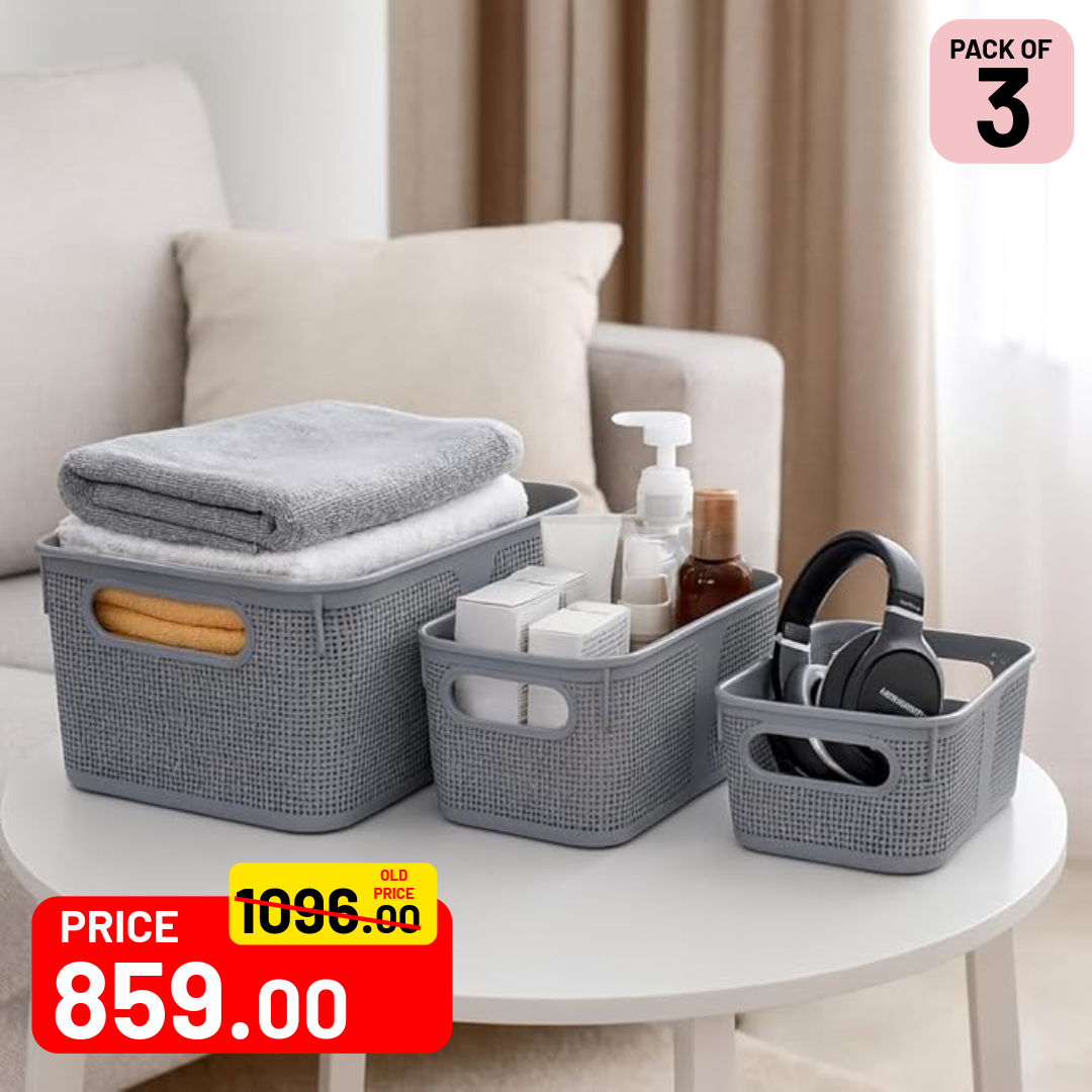 Durable Storage Baskets (Set Of 3)