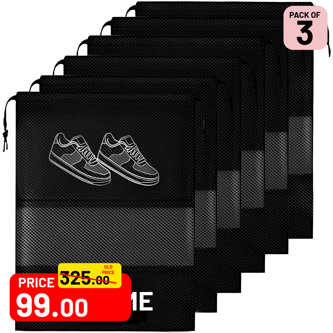 Shoe Organizer Pouch (Pack of 3)